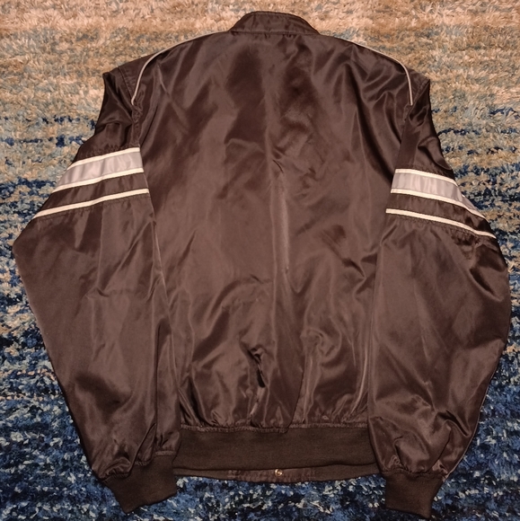 Vintage Harley Davidson Racing Nylon Riding Jacket Black Screaming Eagle - Picture 10 of 10